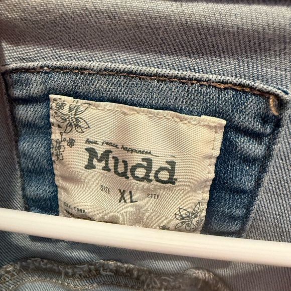 Mudd Light Blue Distressed Denim Jacket - Picture 2 of 3
